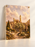 Migdal David — Ancient Beauty — lucite art with gold standoffs
