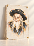 Rabbi Yoel Teitelbaum — The Satmar Rav — lucite art with gold standoffs